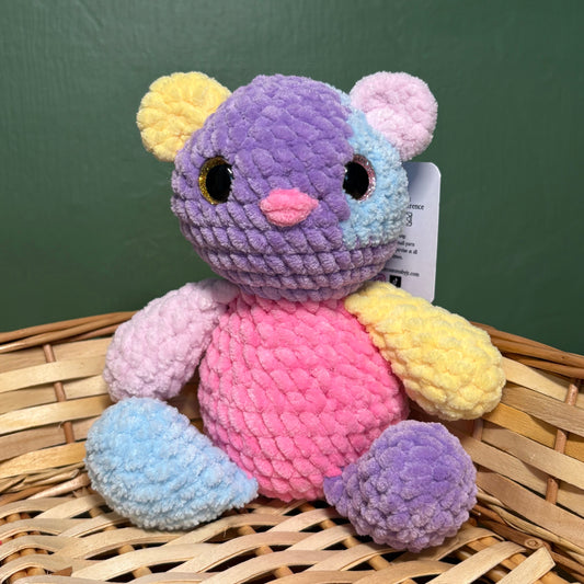 Crochet Chenille Patchy Bear