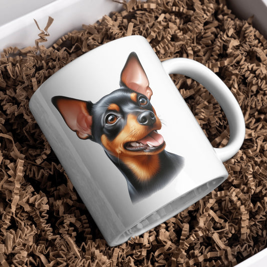 Miniature Pinscher Dog 11oz White Mug, Perfect Gift Idea As It Comes Boxed.