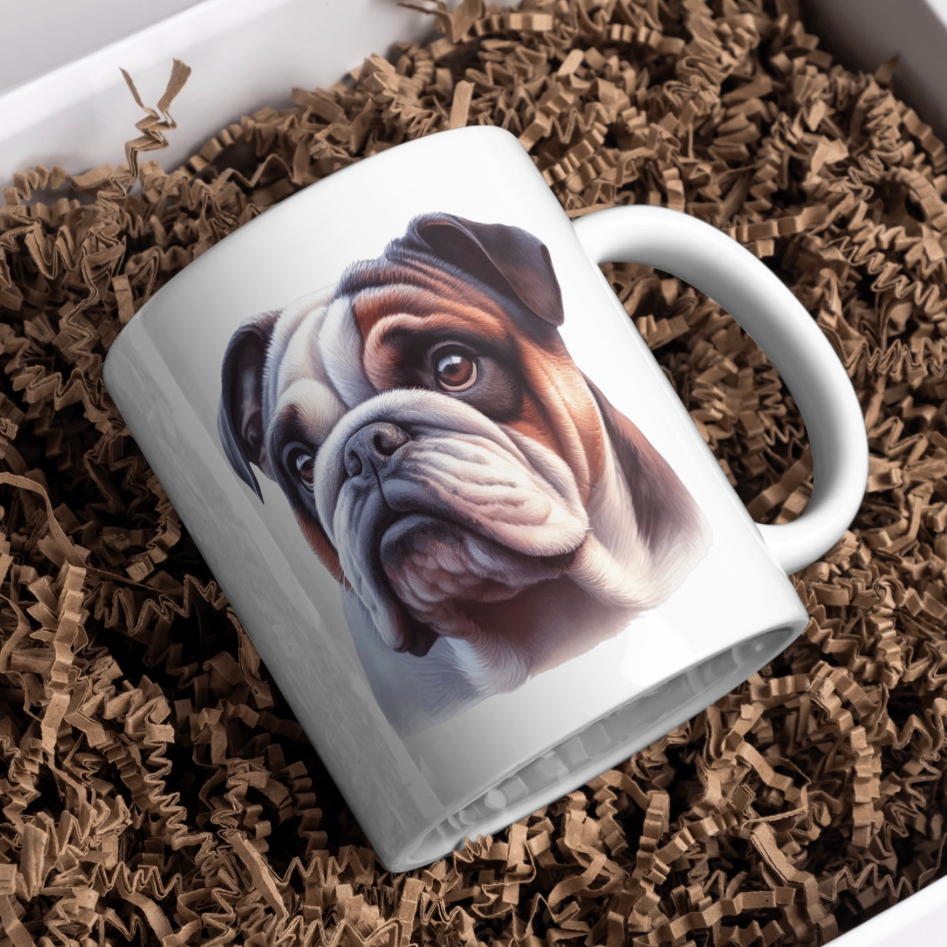 British Bull Dog 11oz White Mug, Perfect Gift Idea As It Comes Boxed.