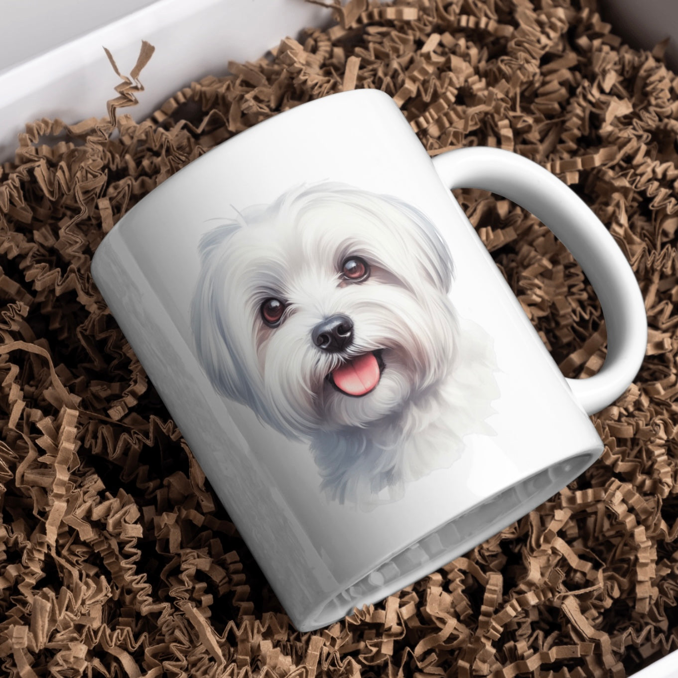 Maltese Dog 11oz White Mug, Perfect Gift Idea As It Comes Boxed.