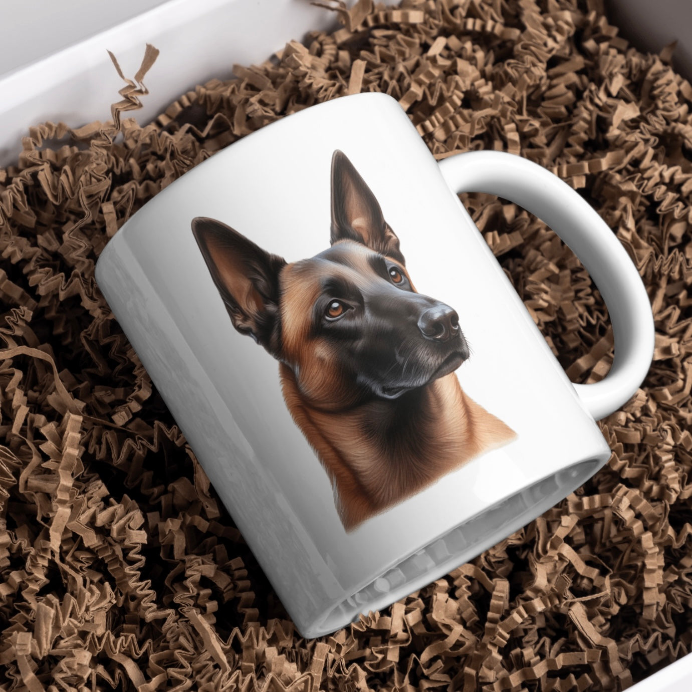 Belgian Malinois Dog 11oz White Mug, Perfect Gift Idea As It Comes Boxed.