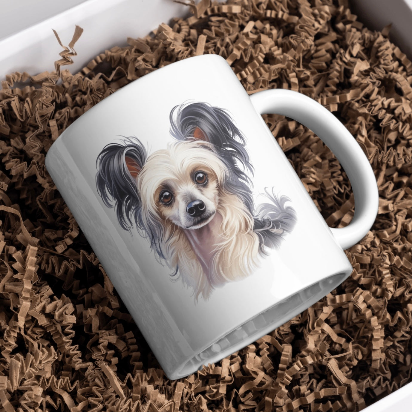 Chinese Crested Dog 11oz White Mug, Perfect Gift Idea As It Comes Boxed.