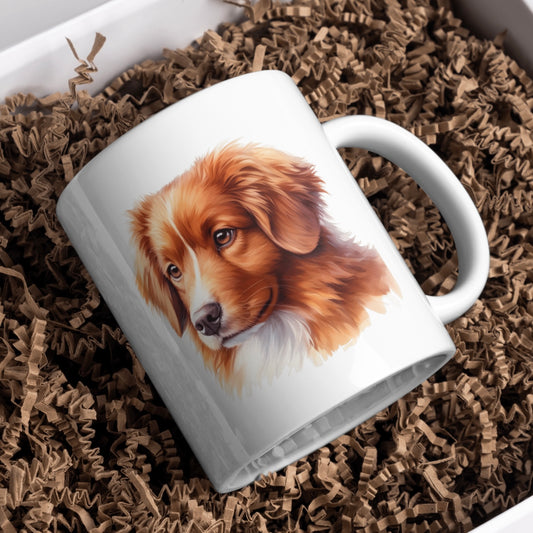Nova Scotia Duck Tolling Retriever Dog 11oz White Mug, Perfect Gift Idea As It Comes Boxed.