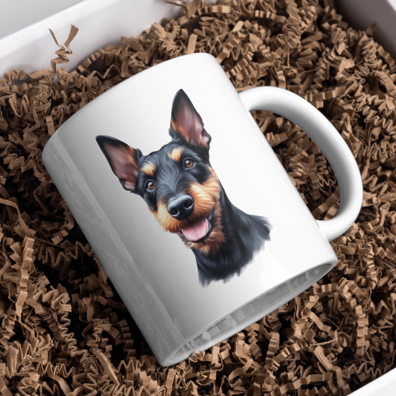 Manchester Terrier Dog 11oz White Mug, Perfect Gift Idea As It Comes Boxed.