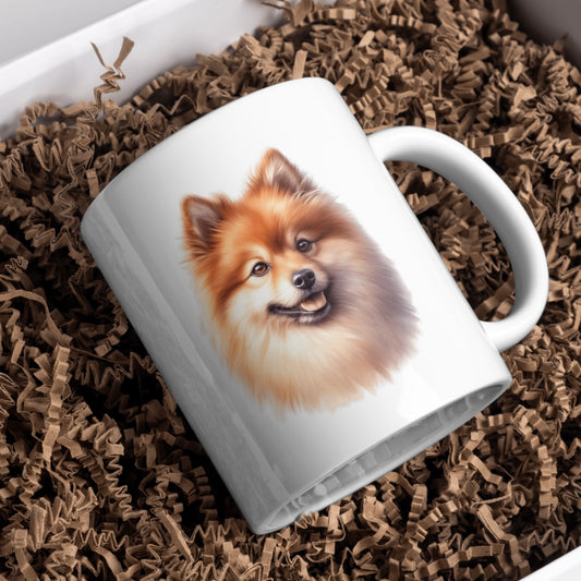 Finnish Spitz Dog 11oz White Mug, Perfect Gift Idea As It Comes Boxed.