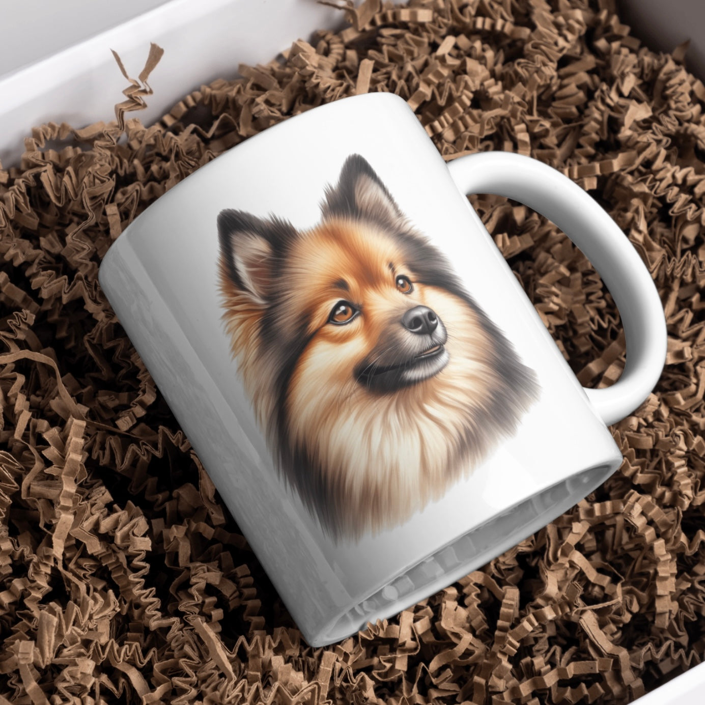 Finnish Spitz Dog 11oz White Mug, Perfect Gift Idea As It Comes Boxed.