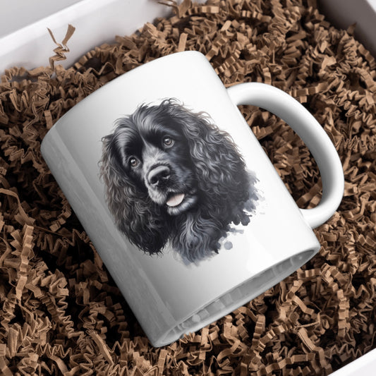 American Water Spaniel Dog 11oz White Mug, Perfect Gift Idea As It Comes Boxed.