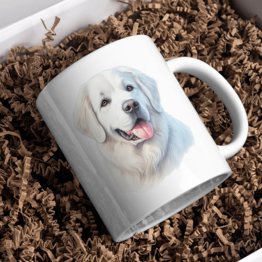 Kuvasz Dog 11oz White Mug, Perfect Gift Idea As It Comes Boxed.