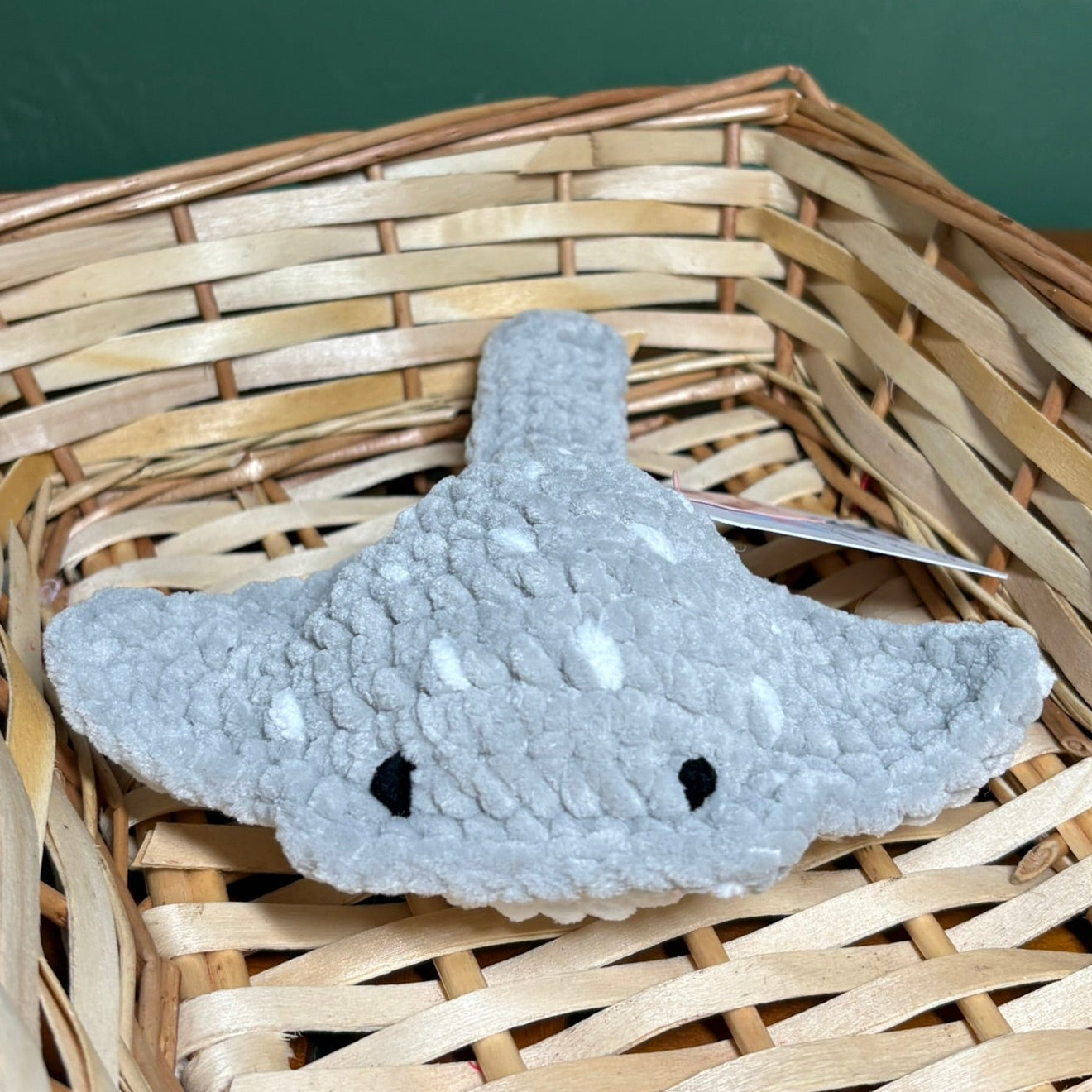 Crochet Chenille Mini Stingrays with Embroidered Eyes
