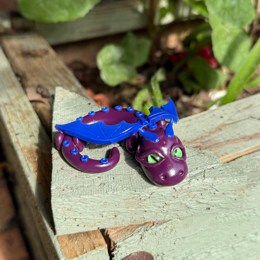 Purple And Blue Whimsy Dragon