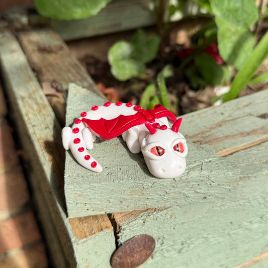 Red And White Whimsy Dragon