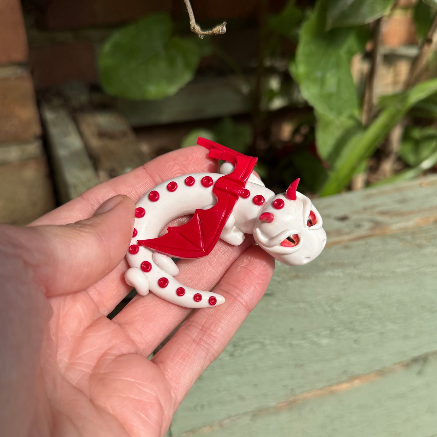Red And White Whimsy Dragon