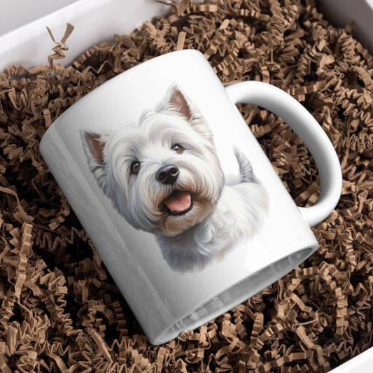 West Highland Terrier Dog 11oz White Mug, Perfect Gift Idea As It Comes Boxed.