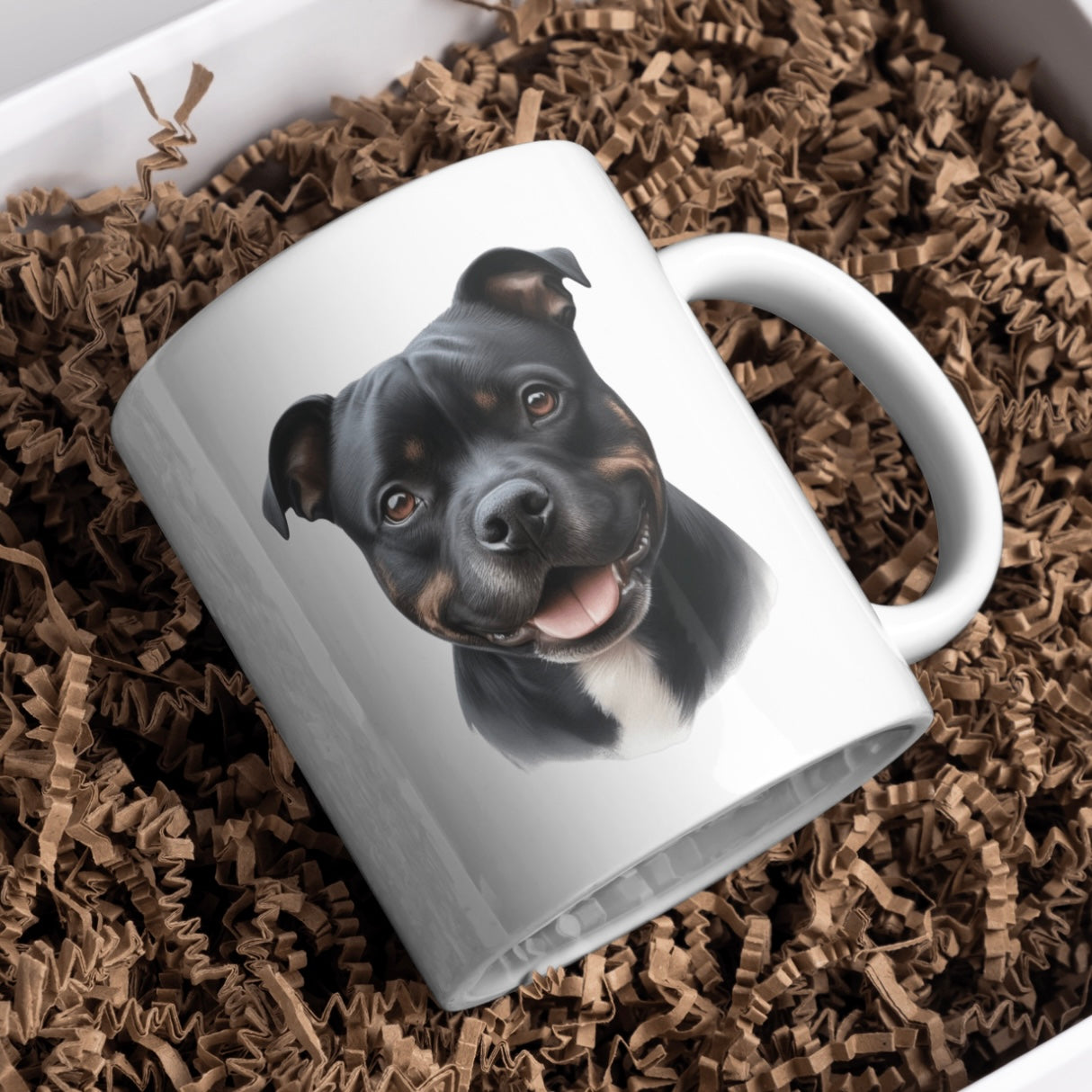 Staffordshire Bull Terrier Dog 11oz White Mug, Perfect Gift Idea As It Comes Boxed.