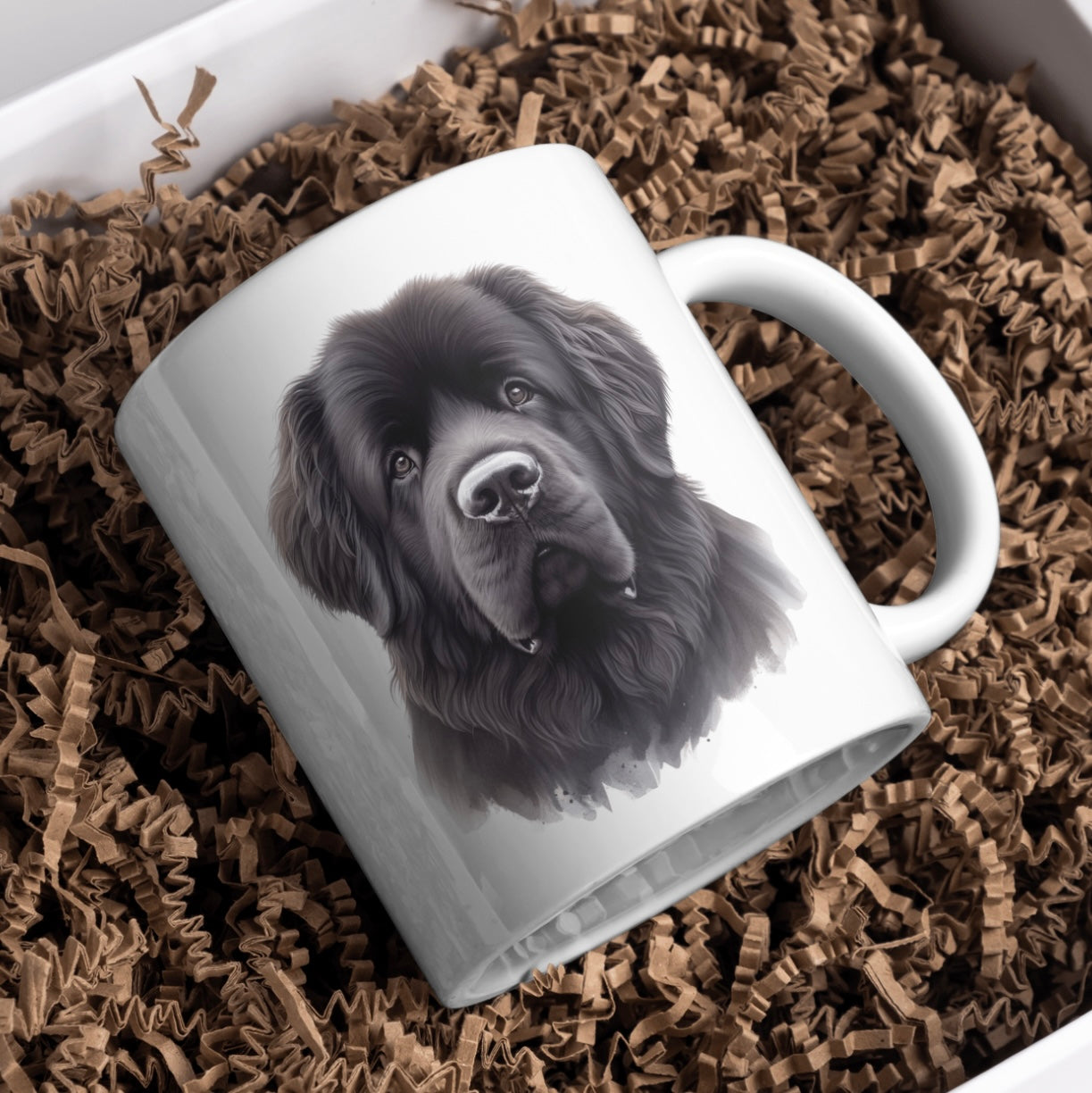 Newfoundland Dog 11oz White Mug, Perfect Gift Idea As It Comes Boxed.