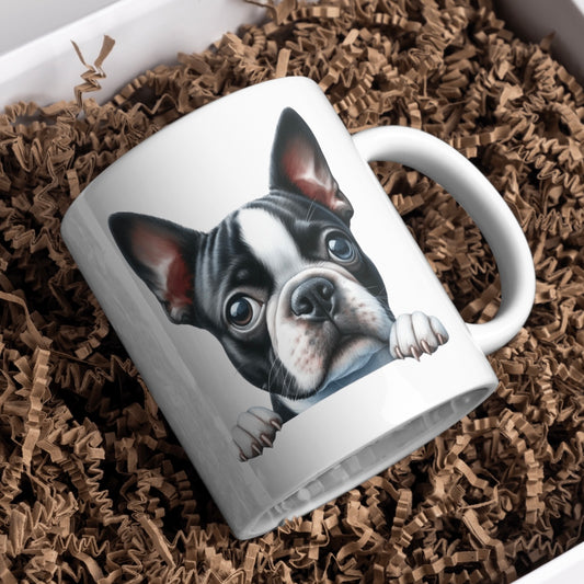 Boston Terrier Dog 11oz White Mug, Perfect Gift Idea As It Comes Boxed.