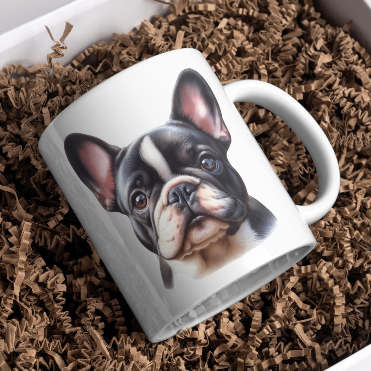 French Bull Dog 11oz White Mug, Perfect Gift Idea As It Comes Boxed.