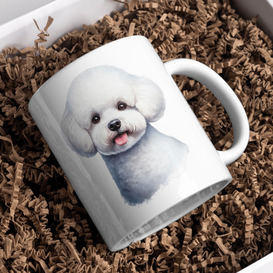 Bichon Frise Dog 11oz White Mug, Perfect Gift Idea As It Comes Boxed.