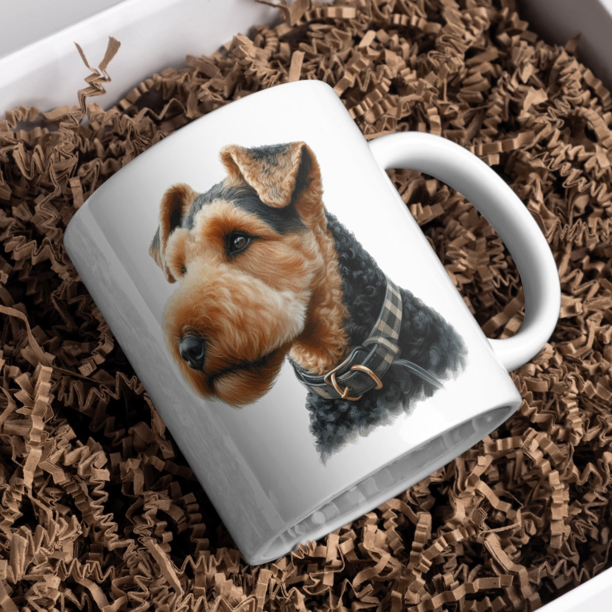 Airedale Terrier 11oz White Mug, Perfect Gift Idea As It Comes Boxed.