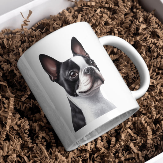 Boston Terrier Dog 11oz White Mug, Perfect Gift Idea As It Comes Boxed.