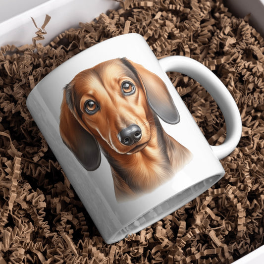 Dachshund Dog 11oz White Mug, Perfect Gift Idea As It Comes Boxed.