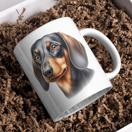 Dachshund Dog 11oz White Mug, Perfect Gift Idea As It Comes Boxed.